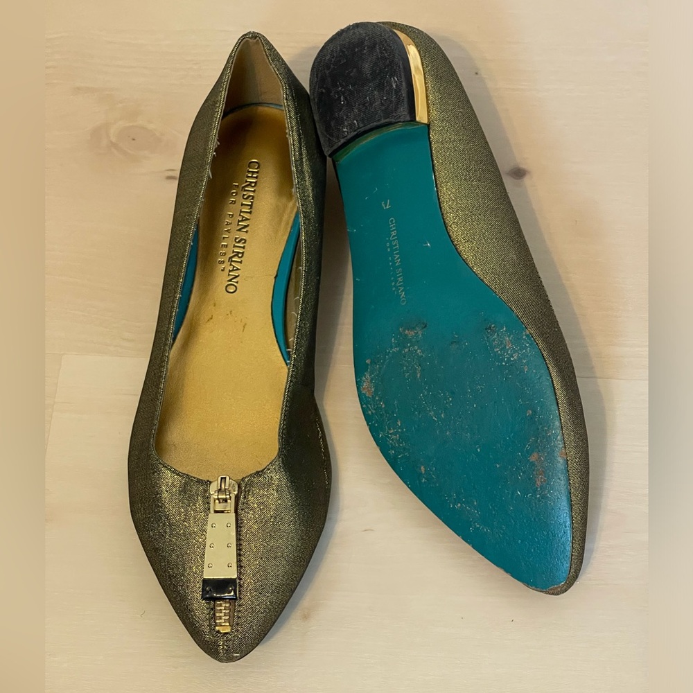 Christian Siriano for Payless Gold Flats